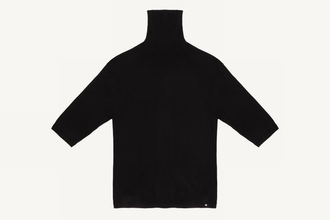 Savo Silk Blend Turtleneck - Black