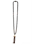 Tiger Eye Stone & Black Lava Stone Necklace