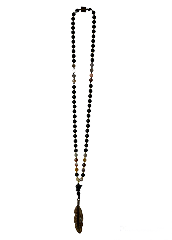 Lava Stone Necklace - Double Bead Choker